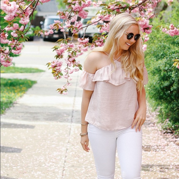 Criss Cross Blush Top - Picture 1 of 4